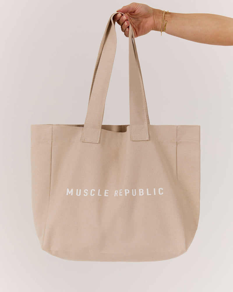 REPUBLIC TOTE BAG - BEIGE