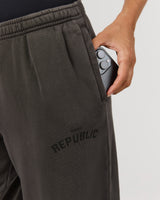 REPUBLIC WIDE LEG SWEATPANT - FADED CHAR