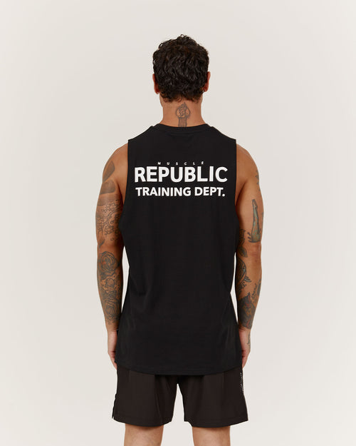 ROCKY MUSCLE TANK TRAINING DEPT - BLACK