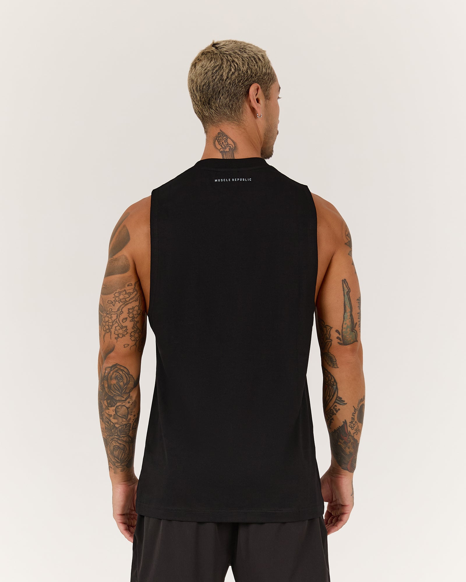 ROCKY MUSCLE TANK - BLACK – MUSCLE REPUBLIC