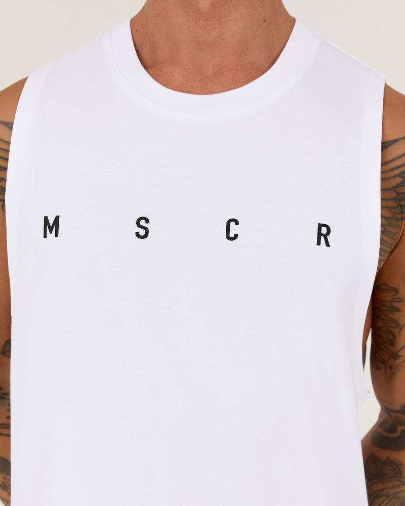 ROCKY MUSCLE TANK - WHITE – MUSCLE REPUBLIC
