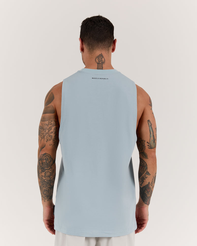 ROCKY MUSCLE TANK - COOL BLUE