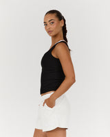 ROUTINE RIBBED TANK - BLACK