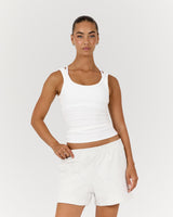 ROUTINE RIBBED TANK - IVORY