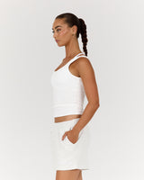 ROUTINE RIBBED TANK - IVORY