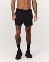 ROX RUN INBUILT SHORTS 3.5" - BLACK