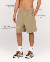 MENS TERRY RELAXED SWEATSHORTS - DUNE VANDAL