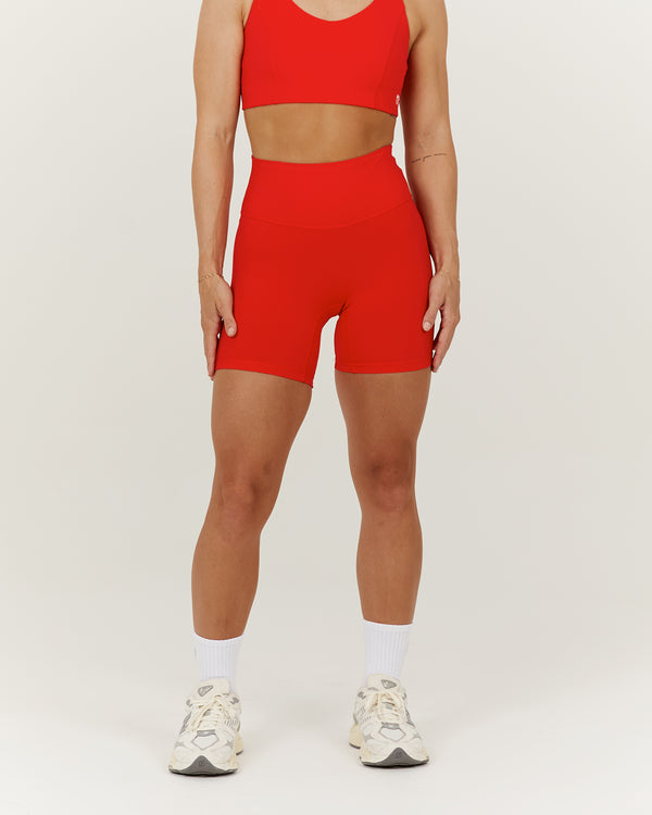 SCULPT BIKER SHORTS - CHILLI