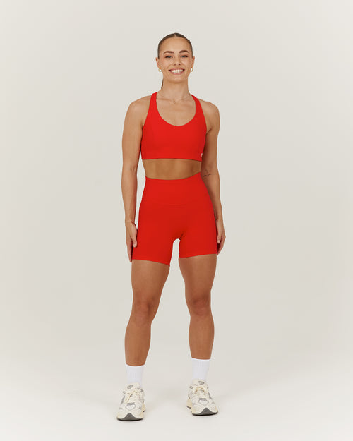 SCULPT BIKER SHORTS - CHILLI