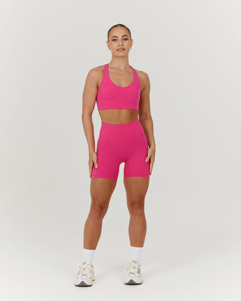 SCULPT BIKER SHORTS - DRAGONFRUIT