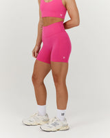 SCULPT POCKET BIKER SHORTS - DRAGONFRUIT