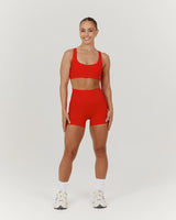 SCULPT POCKET MINI SHORTS - CHILLI