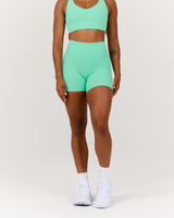 SCULPT BIKER SHORTS - CYBER MINT