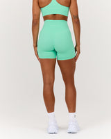 SCULPT BIKER SHORTS - CYBER MINT