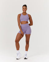SCULPT BIKER SHORTS - DUSTED GRAPE