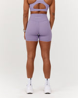 SCULPT BIKER SHORTS - DUSTED GRAPE