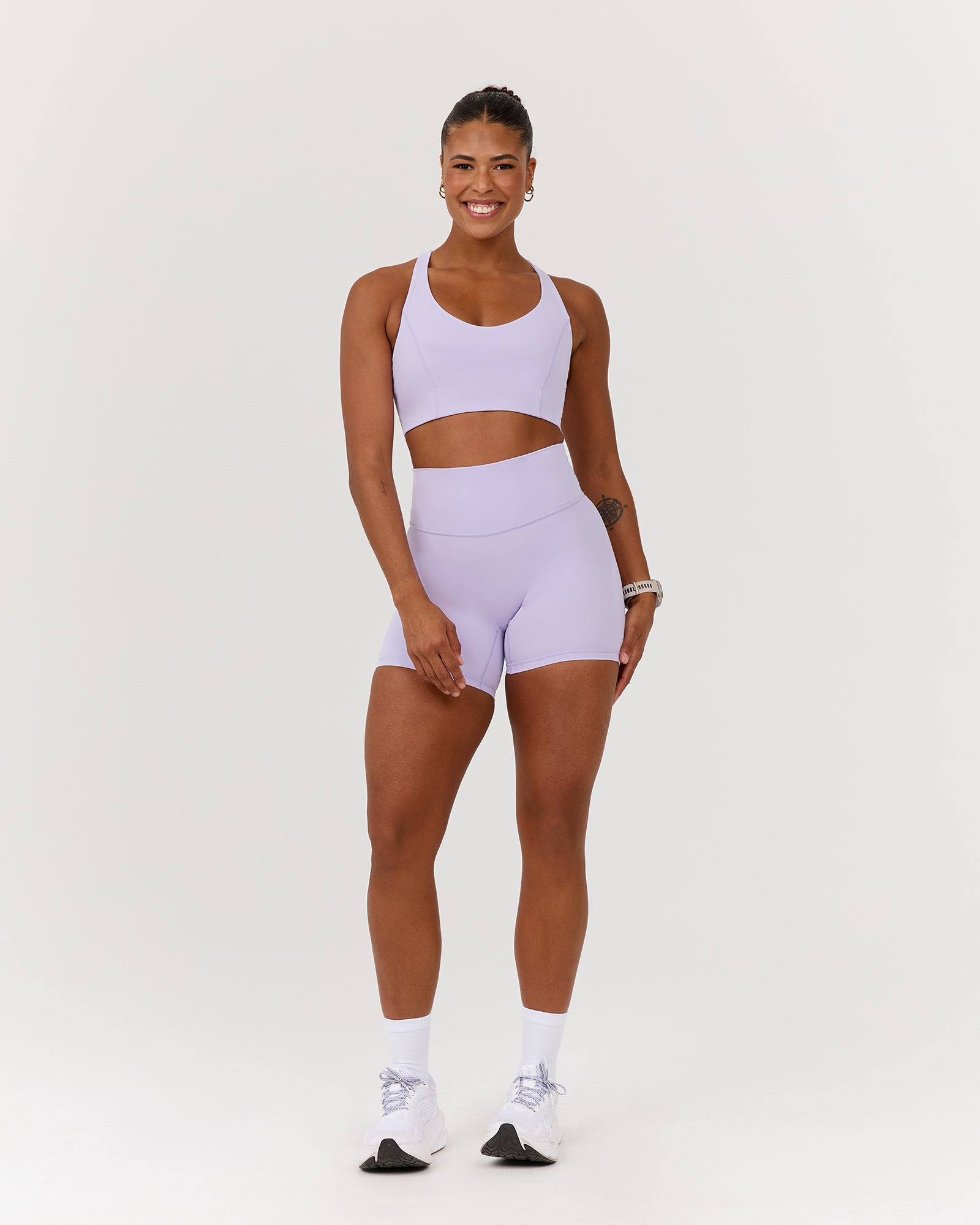 SCULPT BIKER SHORTS - LILAC HAZE – MUSCLE REPUBLIC