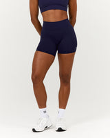SCULPT BONDED WAIST BIKER SHORTS - ECLIPSE