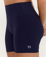 SCULPT BONDED WAIST BIKER SHORTS - ECLIPSE