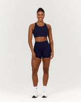 SCULPT BONDED WAIST BIKER SHORTS - ECLIPSE