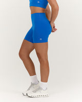 SCULPT BONDED WAIST BIKER SHORTS - LUMINOUS BLUE