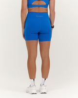 SCULPT BONDED WAIST BIKER SHORTS - LUMINOUS BLUE