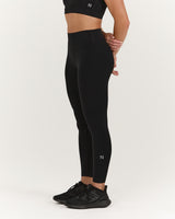 SCULPT BONDED WAIST 7/8 LEGGINGS - BLACK