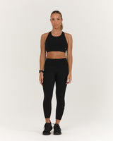 SCULPT BONDED WAIST 7/8 LEGGINGS - BLACK