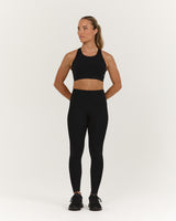 SCULPT BONDED WAIST FULL LENGTH LEGGINGS - BLACK