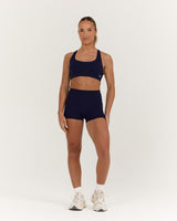 SCULPT BONDED WAIST MINI SHORTS - ECLIPSE
