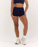 SCULPT BONDED WAIST MINI SHORTS - ECLIPSE