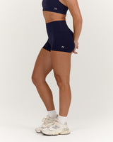 SCULPT BONDED WAIST MINI SHORTS - ECLIPSE