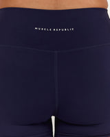 SCULPT BONDED WAIST MINI SHORTS - ECLIPSE