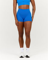 SCULPT BONDED WAIST MINI SHORTS - LUMINOUS BLUE