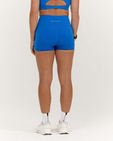 SCULPT BONDED WAIST MINI SHORTS - LUMINOUS BLUE