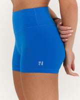SCULPT BONDED WAIST MINI SHORTS - LUMINOUS BLUE