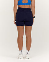 SCULPT BONDED WAIST POCKET BIKER SHORTS - ECLIPSE