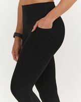 SCULPT BONDED WAIST POCKET 7/8 LEGGINGS - BLACK