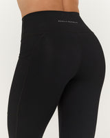 SCULPT BONDED WAIST POCKET 7/8 LEGGINGS - BLACK
