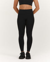 SCULPT BONDED WAIST POCKET FULL LENGTH LEGGINGS - BLACK