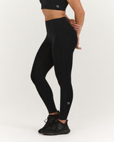 SCULPT BONDED WAIST POCKET FULL LENGTH LEGGINGS - BLACK