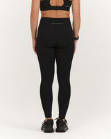 SCULPT BONDED WAIST POCKET FULL LENGTH LEGGINGS - BLACK