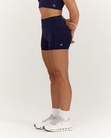 SCULPT BONDED WAIST POCKET MINI SHORTS - ECLIPSE