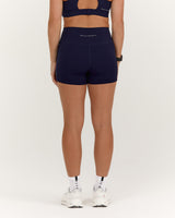 SCULPT BONDED WAIST POCKET MINI SHORTS - ECLIPSE