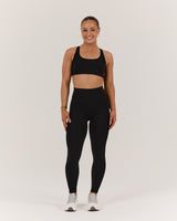 SCULPT CROSS BACK BRA - BLACK