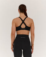 SCULPT CROSS BACK BRA - BLACK