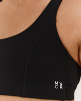 SCULPT CROSS BACK BRA - BLACK