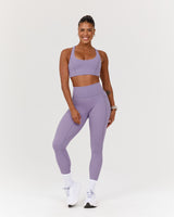 SCULPT CROSS BACK BRA - DUSTED GRAPE