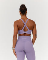 SCULPT CROSS BACK BRA - DUSTED GRAPE