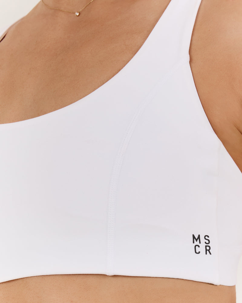 SCULPT CROSS BACK BRA - WHITE